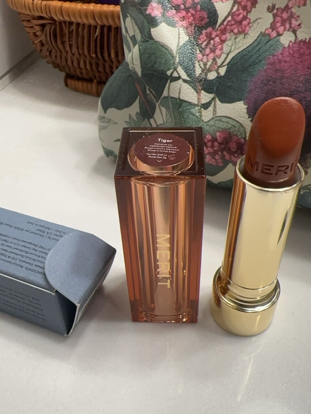 Merit Satin Lipstick in Warm Brown (Tiger)